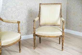 Antique Two Antique Armchairs in the Louis XVI Style