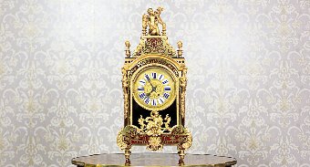 Bracket Clock with Boulle Marquetry, Circa 1885
