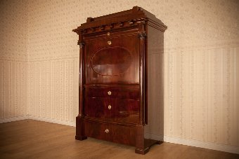 Antique Biedermeier Secretary Desk, Circa 1840
