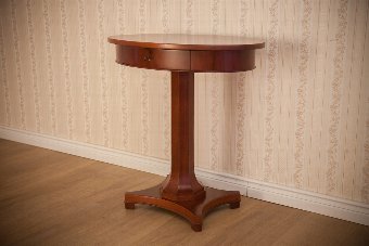 Antique Biedermeier Small Table/Sewing Table, Circa 1890