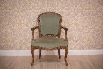 Olive Louis Philippe Armchair, Circa 1930