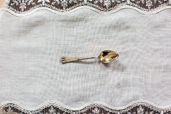 A Single Silver Teaspoon with An Initial