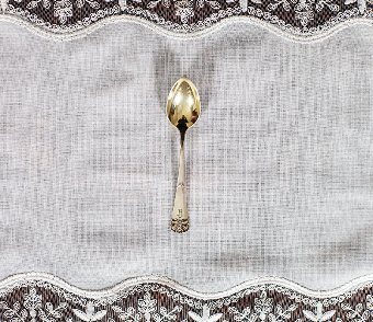 Antique A Single Silver Teaspoon with An Initial