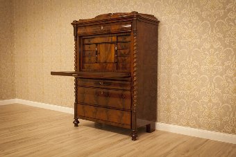 Antique Biedermeier Secretary Desk, Circa 1850, AFTER RENOVATION
