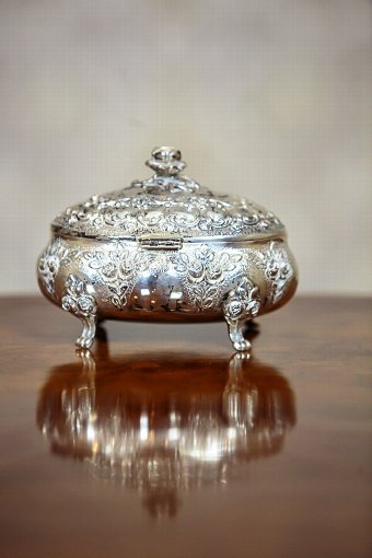 Antique Decorative, Silver Sugar Bowl