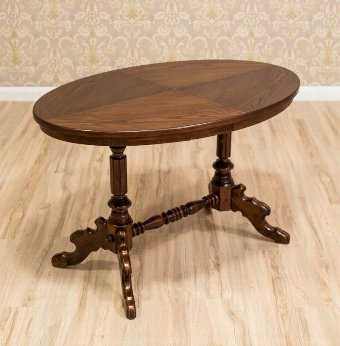 Antique Oval Living Room Table from the 2nd Half of the 19th c., AFTER RENOVATION