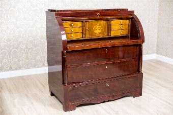Antique Mahogany Secretary Desk After Renovation