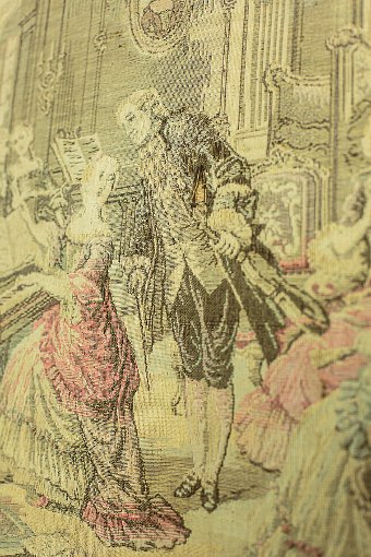 Antique Tapestry with a Genre Scene