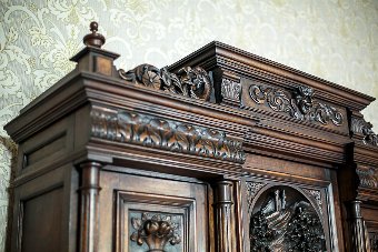 Antique Representative, Richly Carved Cupboard