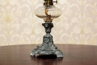Antique Small Kerosene Lamp, Circa 1900