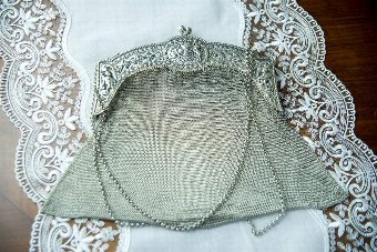 Silver, Evening Purse with a Change Purse, Circa 1920