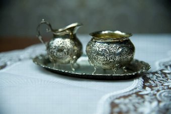 Antique Set of Silver Vessels from the 1st Half of the 20th c.