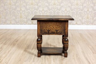 Oaken Stool/Sewing Table, Circa 1930