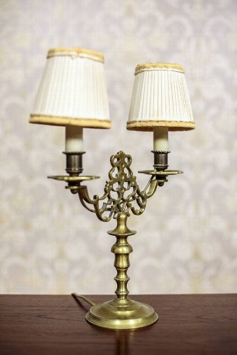 Antique Two-Armed Table Lamp, Circa 1930