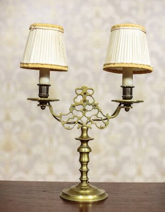Antique Two-Armed Table Lamp, Circa 1930