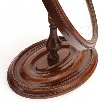 Antique 19th Century Gentleman's Adjustable Mahogany Shaving / Toilet Mirror