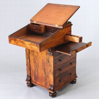 Antique Late George IV Rosewood Slide-Top Davenport Desk c1830