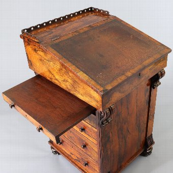 Antique Late George IV Rosewood Slide-Top Davenport Desk c1830