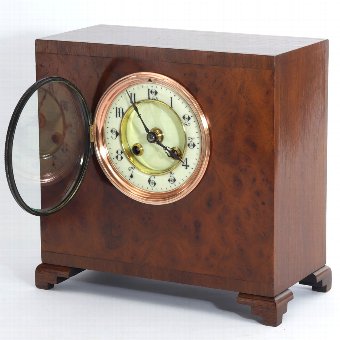 Antique Walnut Cased Striking Mantle Clock by S Marti c.1875