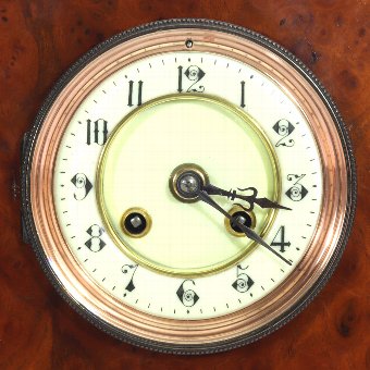 Antique Walnut Cased Striking Mantle Clock by S Marti c.1875