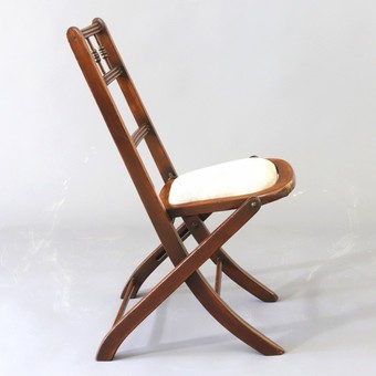 Antique Edwardian Beech Folding Chair c1905