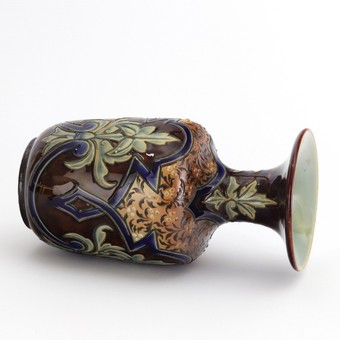 Antique Doulton Lambeth Stoneware Art Nouveau Vase by Eliza Simmance 1884