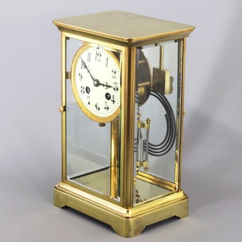 Antique 19th Century French Four Glass Striking Mantle Clock c.1890