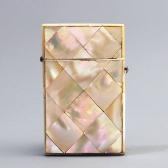 Antique Victorian Mother-of-Pearl Calling Card Case