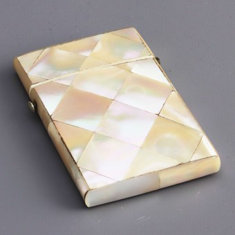 Antique Victorian Mother-of-Pearl Calling Card Case