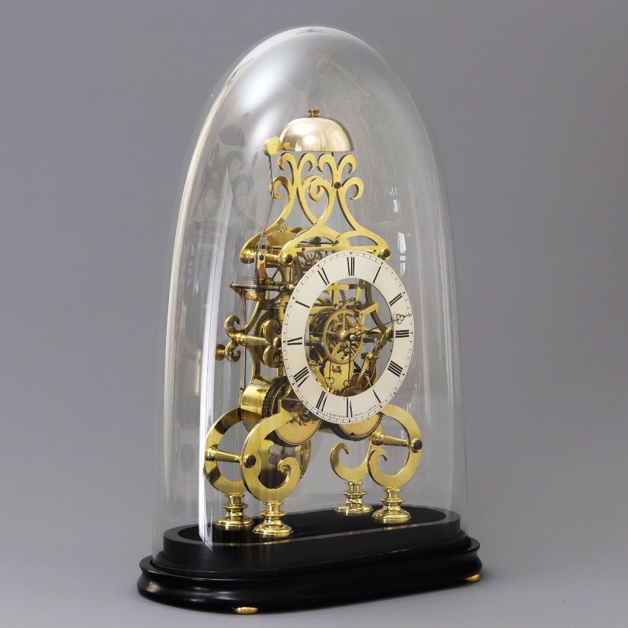 Double Fusee Skeleton Clock with Dome by A.B. Savory & Sons Cornhill c.1850