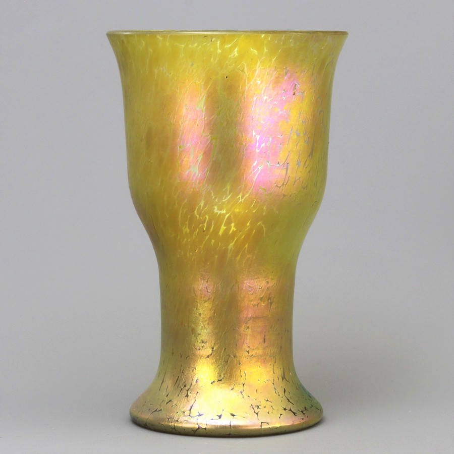 Loetz Candia Papillon High Iridescent Glass Vase c1900