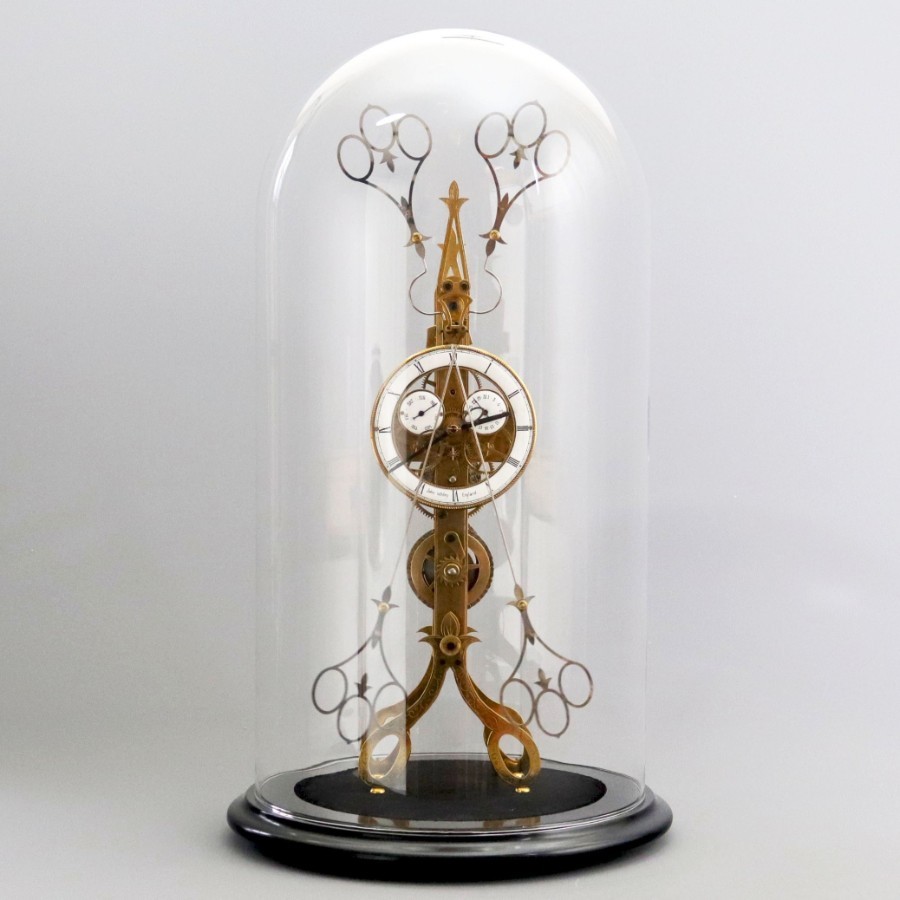 Mid-Century Skeleton Calendar Scissors Clock by John Wilding