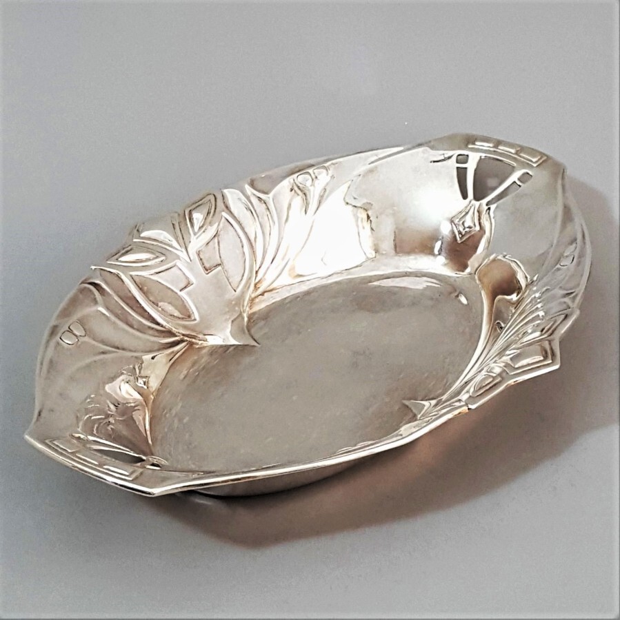 Antique WMF Silver Plated Jugendstil Dish c1890