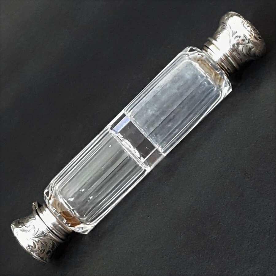 Antique Victorian Silver & Glass Double-Ended Scent Bottle | ANTIQUES ...