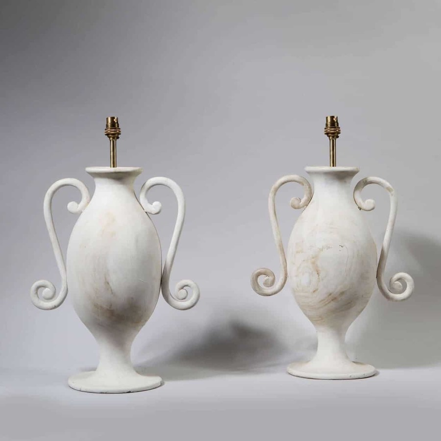 Antique A Pair Of Classical Vases As Lamps Antiques Co Uk