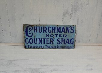 Churchman's Tobacco original enamel sign