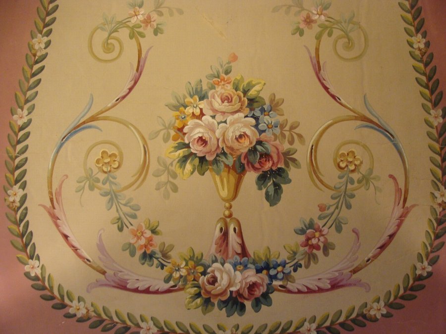 Antique AUBUSSON TAPESTRY CARTOON ANTIQUES.CO.UK