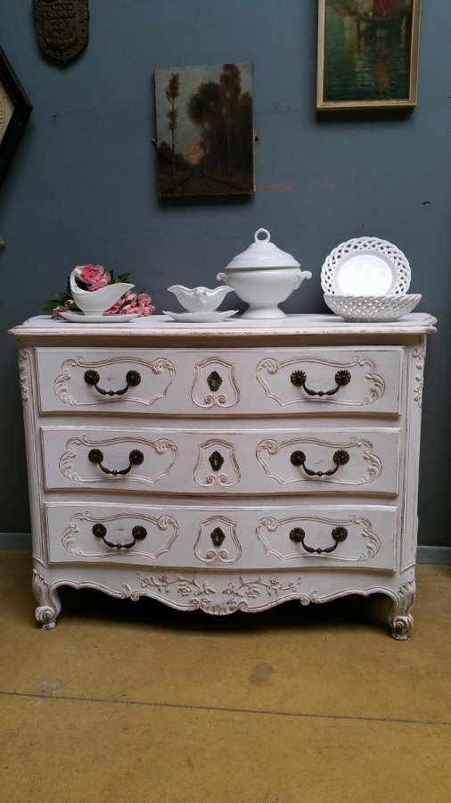 Antique French Louis Xv Painted Chest Of Drawers Antiques Co Uk