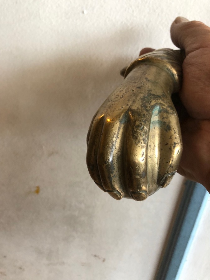 Antique BRONZE DOOR KNOCKER ANTIQUES.CO.UK
