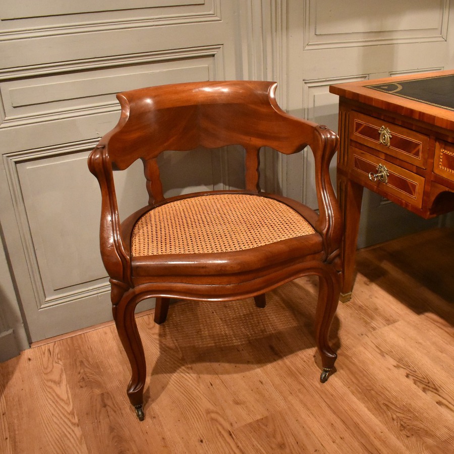 Antique Fauteuil De Bureau En Acajou Antiques Co Uk