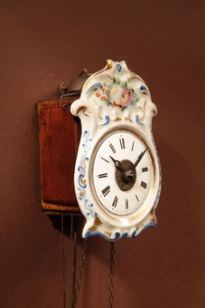 Antique A Rare Black Forest Miniature Jockele Wall Clock, Circa 1860.