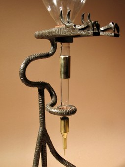 Antique A Rare Art Deco Very Stylish Wrought Iron The Rothschild Wine Dispenser. Circa 1920.