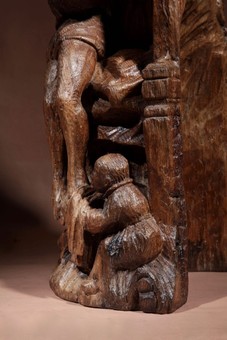 Antique An expressive and very impressive beautiful Medieval Gothic carved oak Pieta sculpture Gelre circa 1500-1520