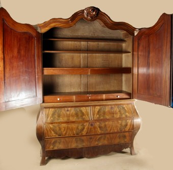 Antique Mahogany Dutch Armoire Cabinet circa 1850