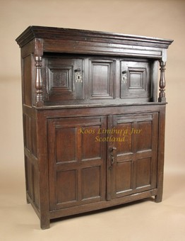 A Beautiful Welsh Oak Press Cupboard, circa: 1620 / 50