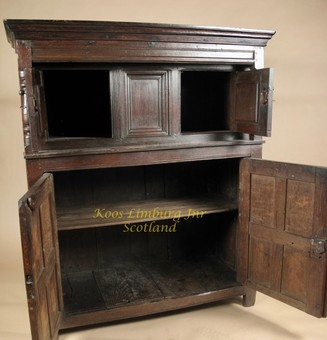 Antique A Beautiful Welsh Oak Press Cupboard, circa: 1620 / 50