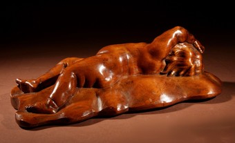 Antique A Very Interesting Carved Fruitwood Sleeping Child Attributed To Laurent Delvaux  Gand 1696- Nivelles 1778.