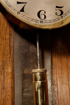 Antique An Early Electrical ATO Haller & Benzing Oak Wall Clock Circa: 1925