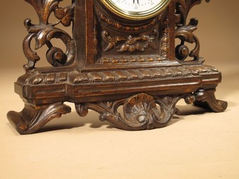 Antique Rare Old French Brown Colour Gild Cast iron Alarm mantel Clock.