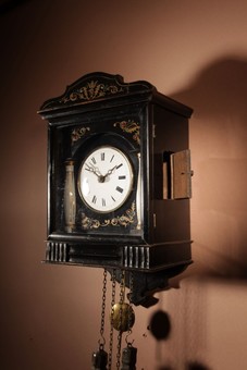 Antique A Very Decorative and Original Black Forest Wall Clock.